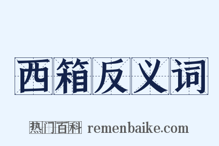 西箱反义词是什么意思的图片